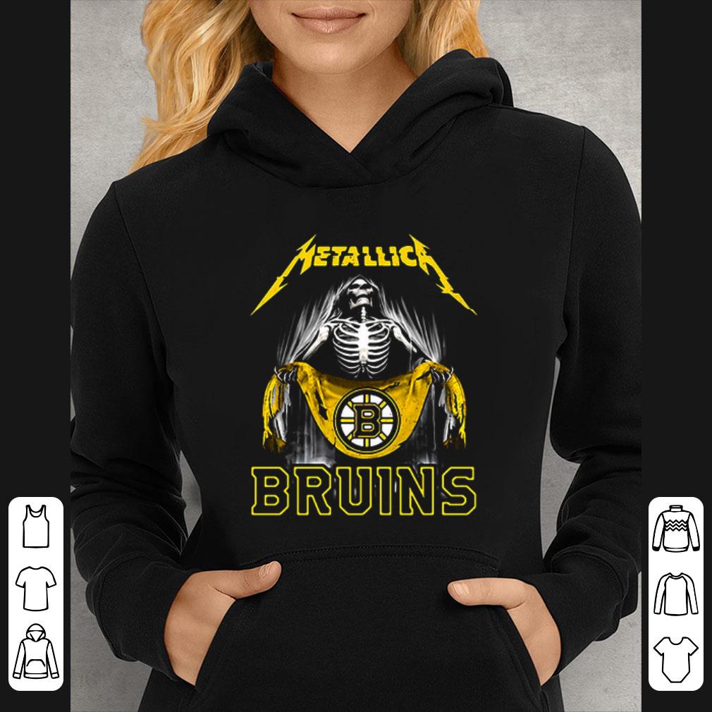 06e3aeb4 hot skeleton metallica boston bruins shirt 4 - Hot Skeleton Metallica Boston Bruins shirt