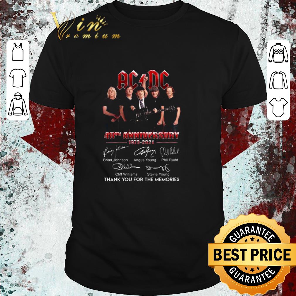 Official ACDC band member 48th Anniversary 1973-2021 Signatures shirt