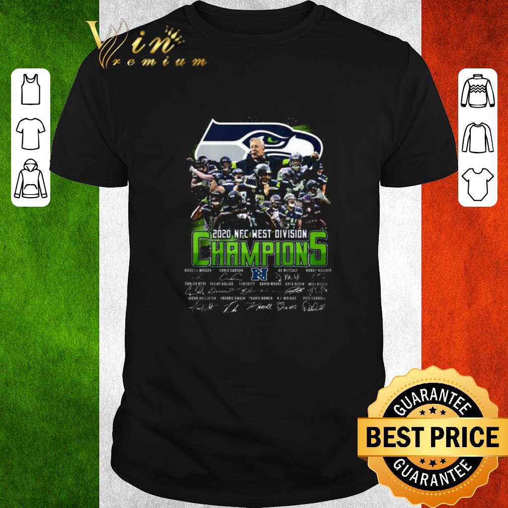 Awesome Seattle Seahawks Team Players 2020 NFC West Division Champions shirt