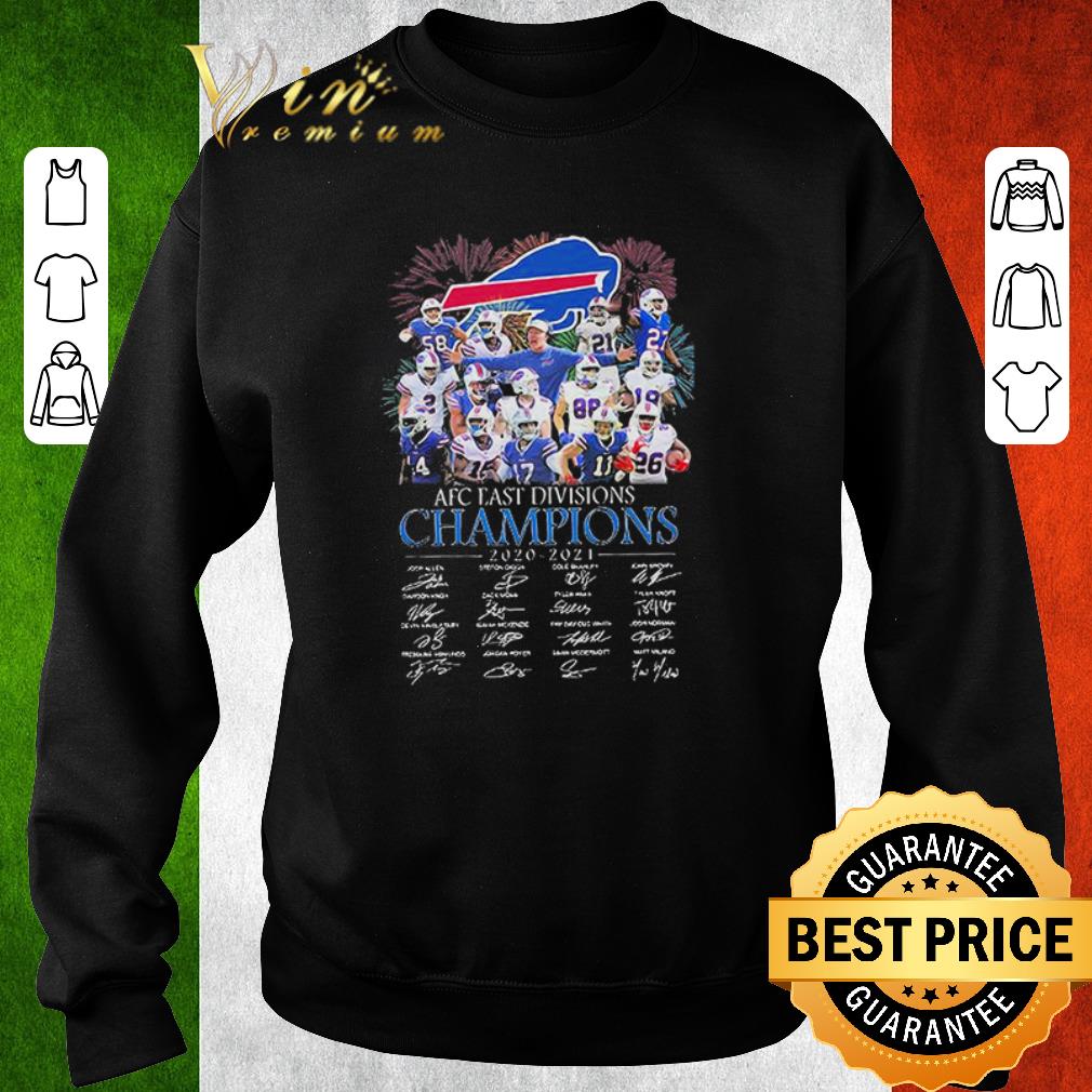 487ad7a4 nice buffalo bills afc east division champions 2020 2021 signatures shirt 4 - Nice Buffalo Bills AFC east division Champions 2020-2021 signatures shirt