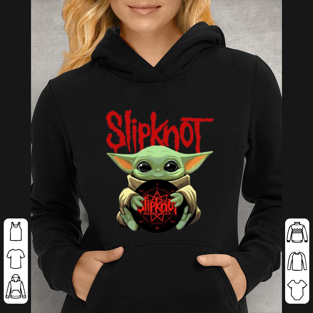 4a688032 premium baby yoda hug slipknot shirt 4 - Premium Baby Yoda Hug Slipknot shirt
