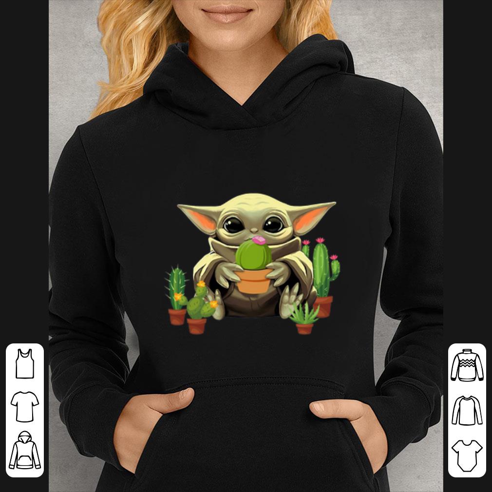 610c85d9 premium baby yoda hug cactus star wars shirt 4 - Premium Baby Yoda Hug Cactus Star Wars shirt