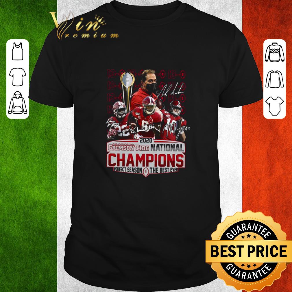 Official 2020 Alabama Crimson Tide 13-0 National Champions Perfect Season shirt