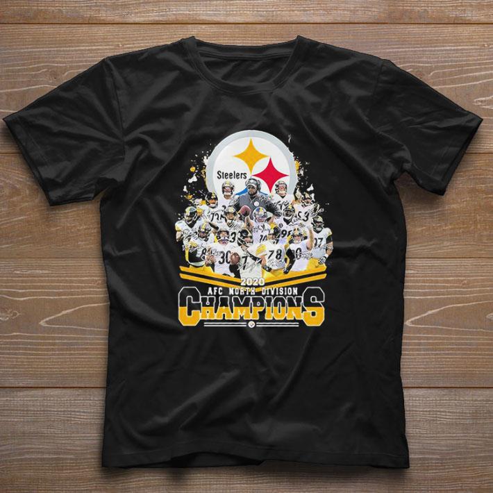 Hot Hot Pittsburgh Steelers 2020 AFC north division Champion signatures shirt