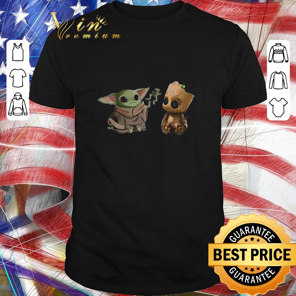 Official Baby Yoda And Baby Groot Frog shirt