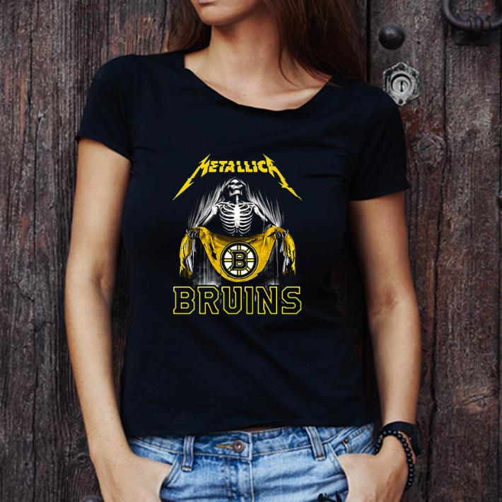 Hot Skeleton Metallica Boston Bruins shirt