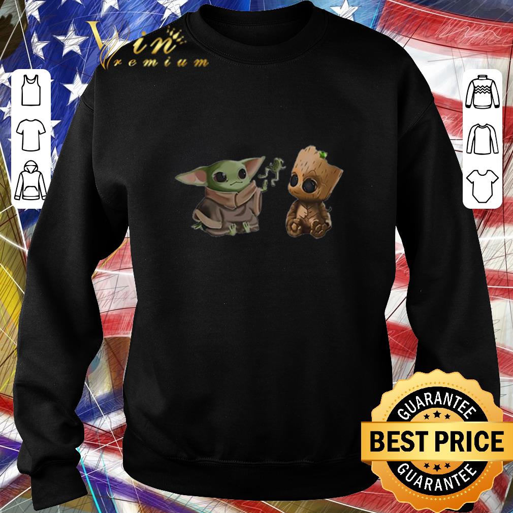 ef89c167 official baby yoda and baby groot frog shirt 4 - Official Baby Yoda And Baby Groot Frog shirt