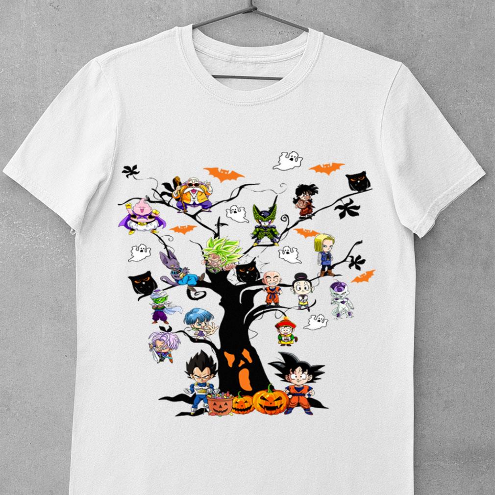 Awesome Son Goku and Vegeta Dragon Ball Characters On The Tree Shirt