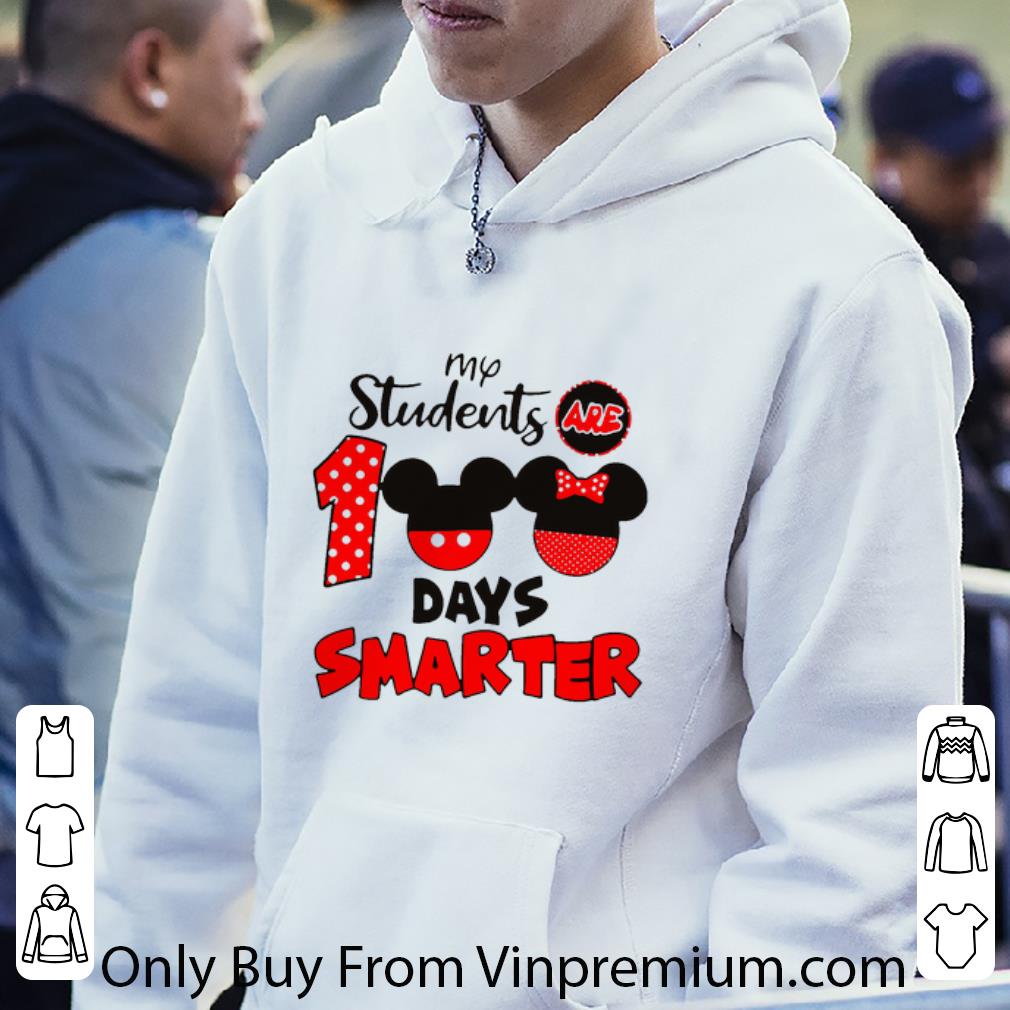 4b24d11b top my students are 100 days smarter mickey minnie mouse shirt 4 - Top My students are 100 days smarter Mickey Minnie mouse shirt
