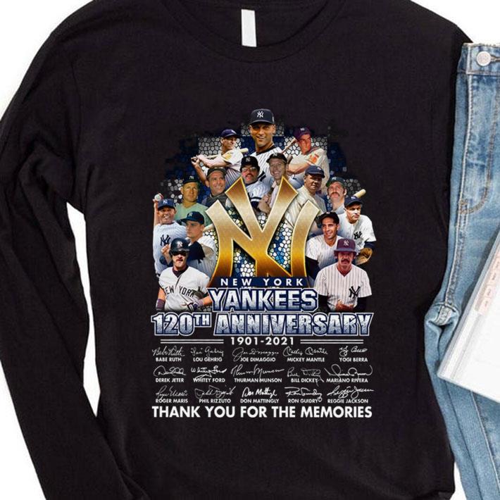Awesome Thank you memories New York Yankees 120th anniversary 1901-2021 signatures shirt 4dbb322d thank you memories new york yankees 120th anniversary 1901 2021 signatures shirt 4 - Awesome Thank you memories New York Yankees 120th anniversary 1901-2021 signatures shirt
