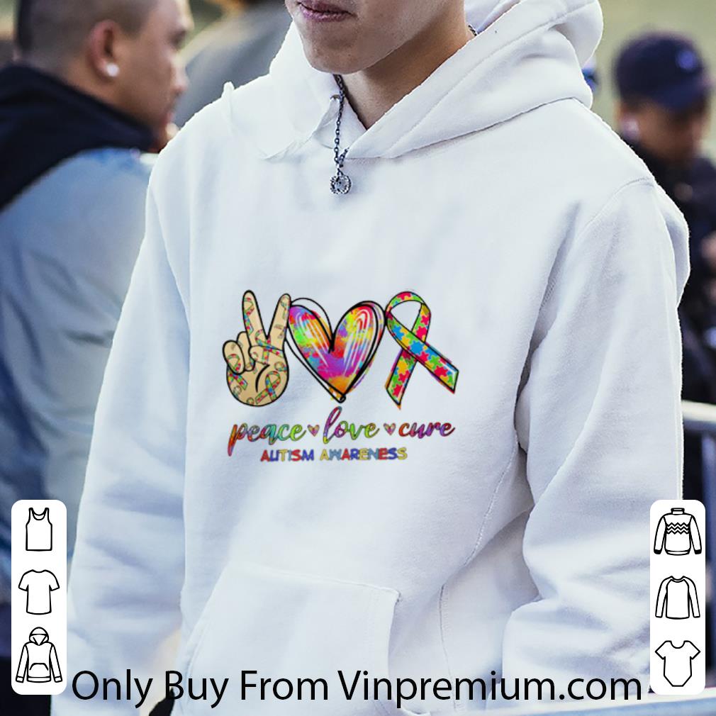Premium Peace Love Cure Autism Awareness shirt 76ca952d premium peace love cure autism awareness shirt 4 - Premium Peace Love Cure Autism Awareness shirt