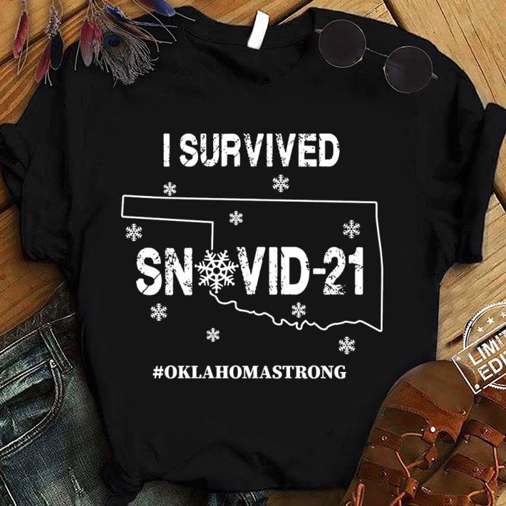 Best 2021 I Survived Snovid-21 Oklahoma Strong Coronavirus Storm shirt
