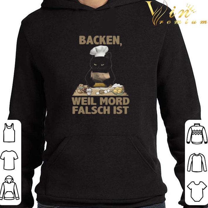 Black Cat Backen Weil Mord Falsch Ist shirt 8d423a45 black cat backen weil mord falsch ist shirt 4 - Black Cat Backen Weil Mord Falsch Ist shirt