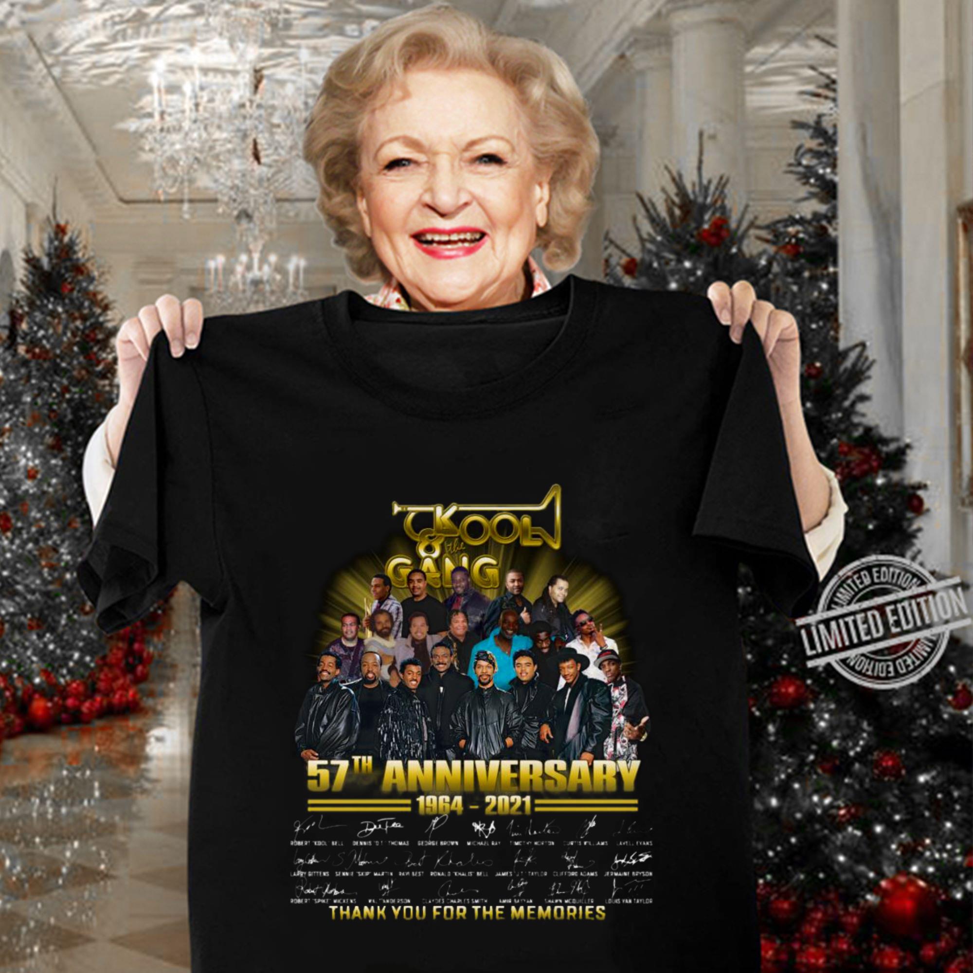 Funny Kool & the Gang 57th anniversary 1964-2021 signatures thank you for the memories shirt Kool the Gang 57th anniversary 1964 2021 signatures thank you for the memories shirt 3 - Funny Kool & the Gang 57th anniversary 1964-2021 signatures thank you for the memories shirt
