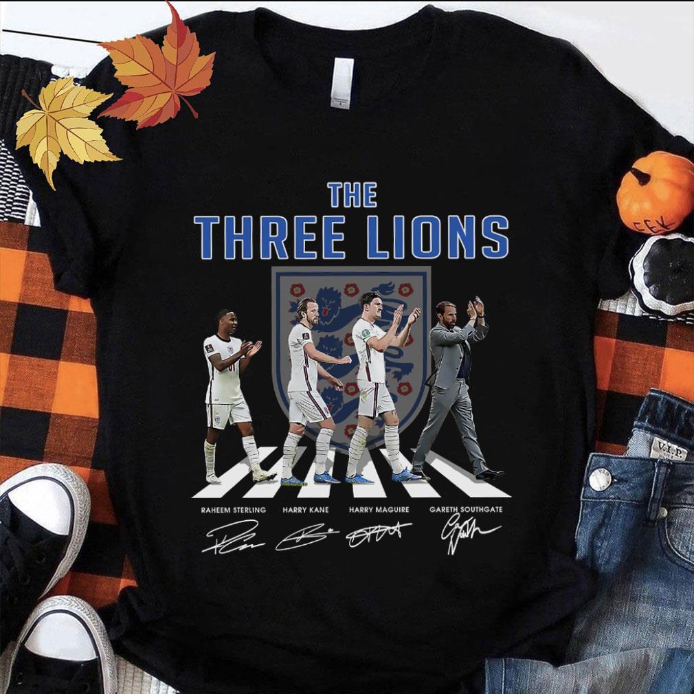 Funny The Three Lions Abbey Road England Football Team Signatures Shirt