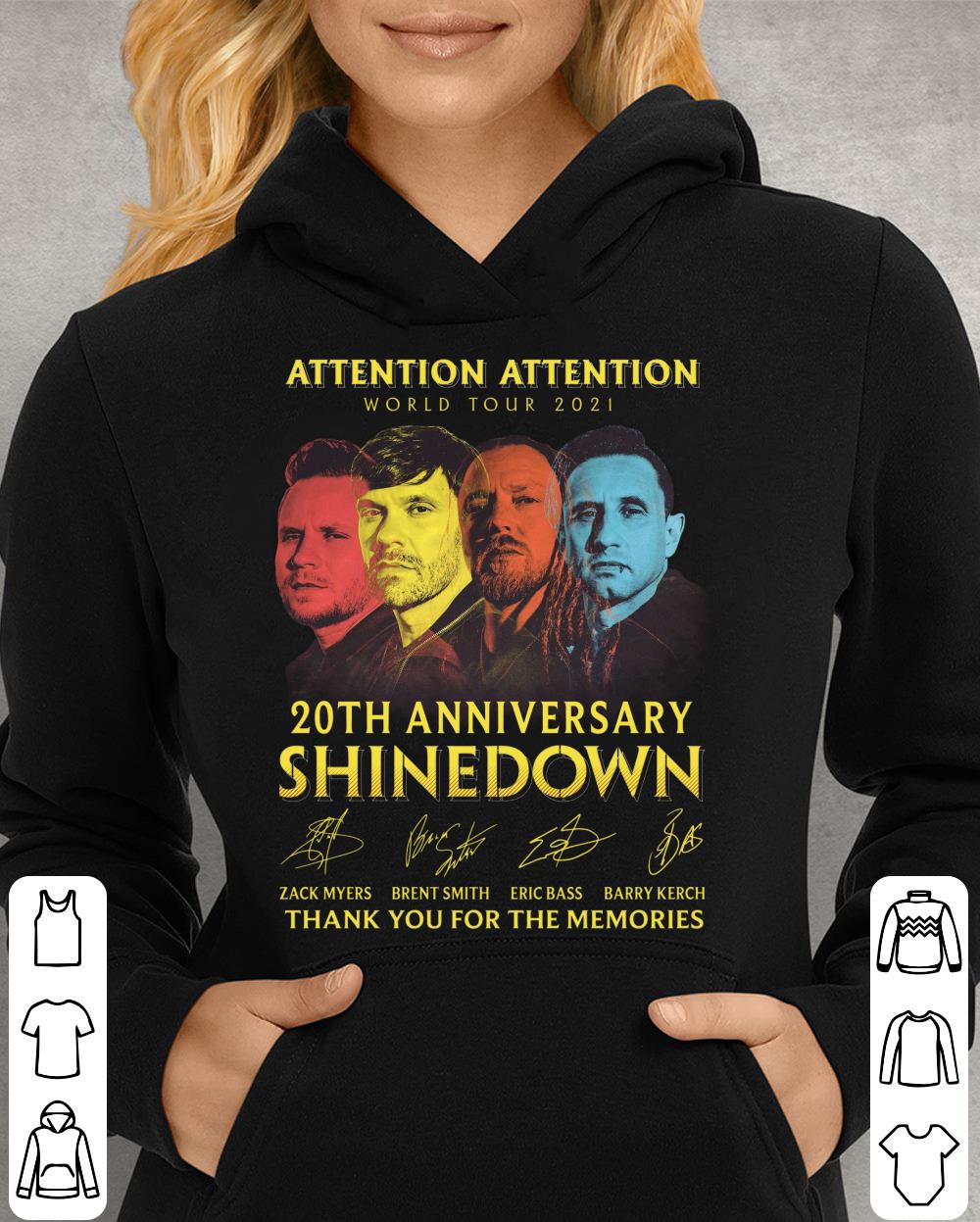 Official 2021 ATTENTION ATTENTION World Tour 20th anniversary Shinedown signatures thank memories shirt 2021 ATTENTION ATTENTION World Tour 20th anniversary Shinedown signatures thank memories shirt 4 - Official 2021 ATTENTION ATTENTION World Tour 20th anniversary Shinedown signatures thank memories shirt