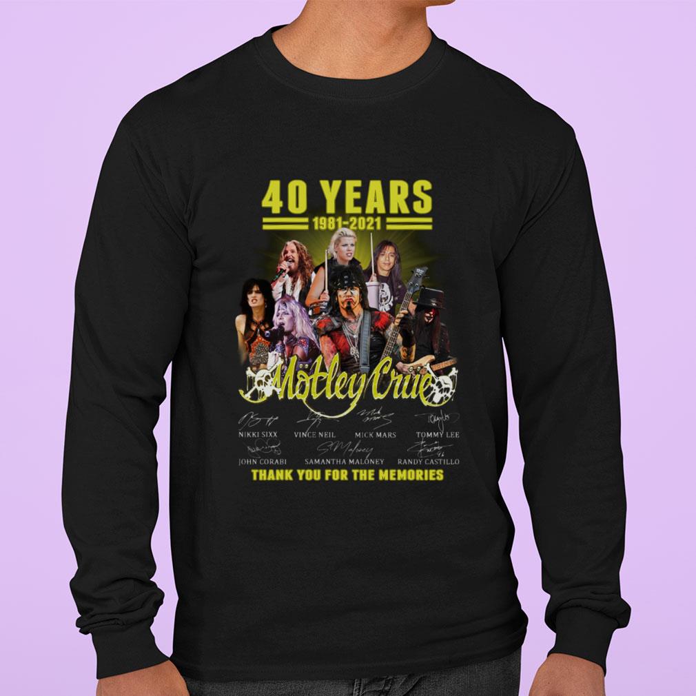 Best 2021 Motley Crue band 40 years Signatures Thank Memories Shirt 2021 Motley Crue band 40 years Signatures Thank Memories Shirt 3 - Best 2021 Motley Crue band 40 years Signatures Thank Memories Shirt