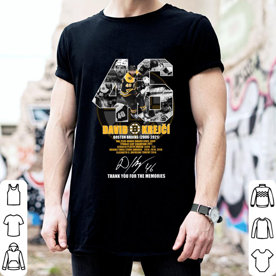 46 David Krejci Boston Bruins 2006-2021 Signature NHL Thank You For The Memories Shirt 46 David Krejci Boston Bruins 2006 2021 Signature NHL Thank You For The Memories Shirt 2 - 46 David Krejci Boston Bruins 2006-2021 Signature NHL Thank You For The Memories Shirt