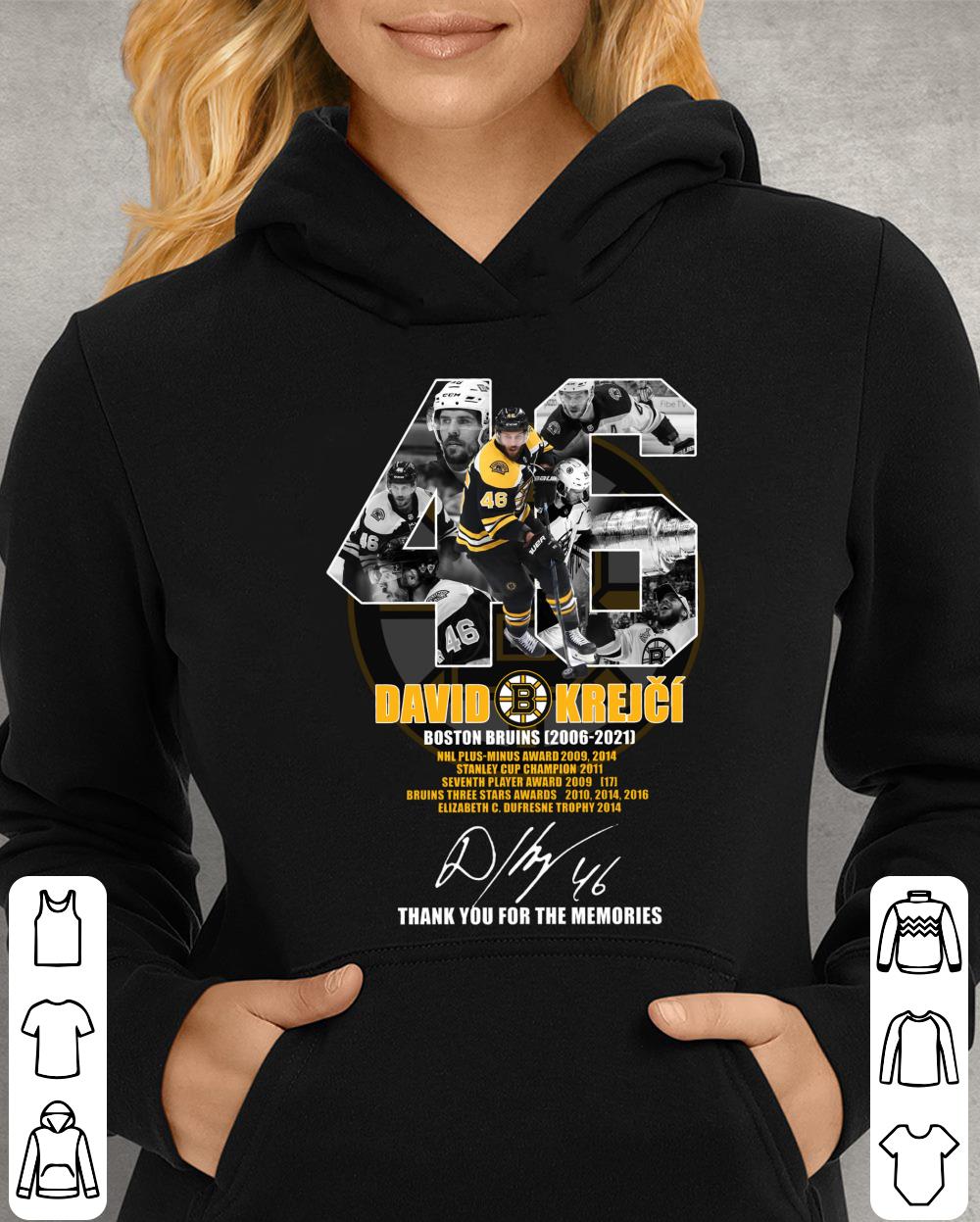 46 David Krejci Boston Bruins 2006-2021 Signature NHL Thank You For The Memories Shirt 46 David Krejci Boston Bruins 2006 2021 Signature NHL Thank You For The Memories Shirt 4 - 46 David Krejci Boston Bruins 2006-2021 Signature NHL Thank You For The Memories Shirt