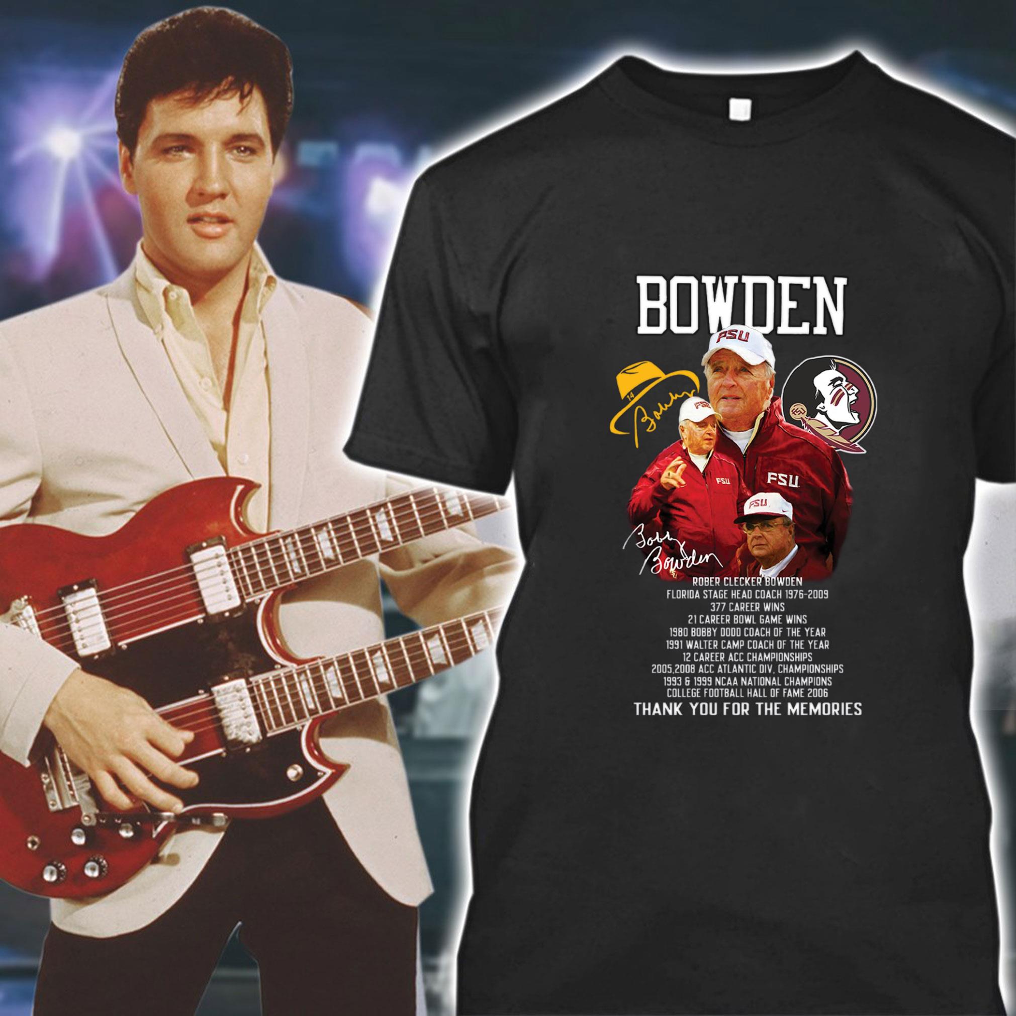 Official Bobby Bowden FSU Florida State Seminoles Signature Thank Memories Shirt