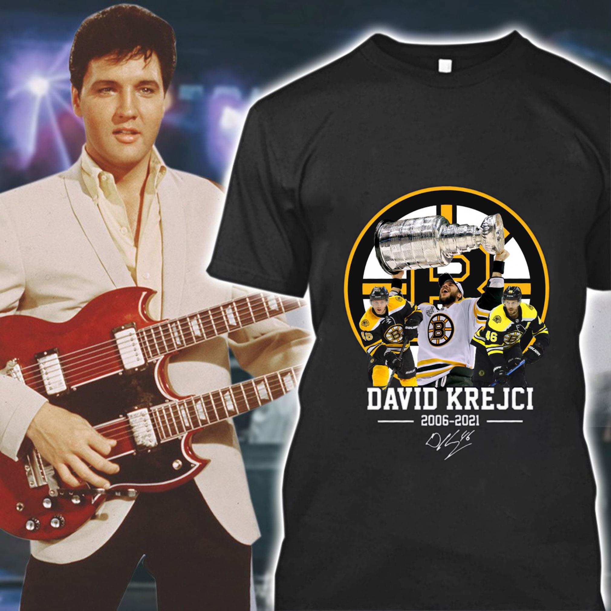 Original David Krejci Boston Bruins 2006-2021 Signature Shirt