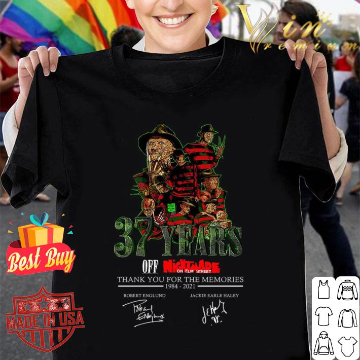 Original Freddy Krueger 37 years of A Nightmare on Elm Street 1984-2021 thank memories signatures shirt Freddy Krueger 37 years of A Nightmare on Elm Street 1984 2021 thank memories signatures shirt 1 - Original Freddy Krueger 37 years of A Nightmare on Elm Street 1984-2021 thank memories signatures shirt
