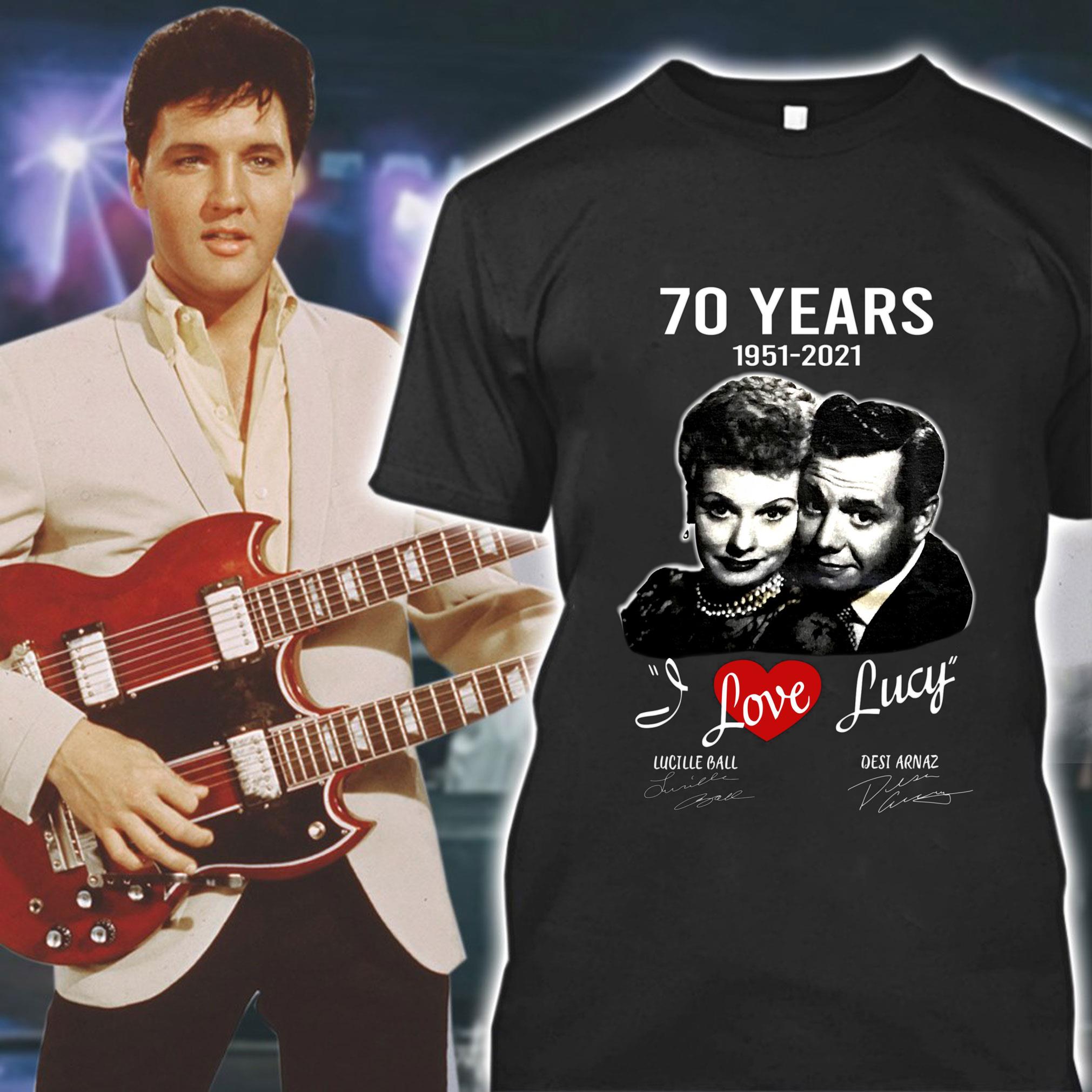 Funny I Love Lucy sitcom 70 years 1951-2021 Lucille Ball Desi Arnaz Signatures Shirt I Love Lucy sitcom 70 years 1951 2021 Lucille Ball Desi Arnaz Signatures Shirt 1 - Funny I Love Lucy sitcom 70 years 1951-2021 Lucille Ball Desi Arnaz Signatures Shirt