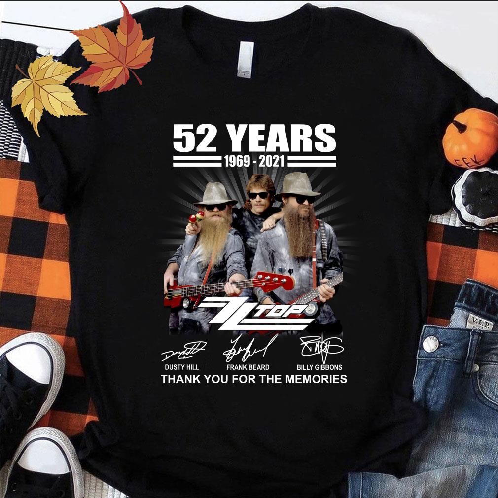 Original RIP Dusty Hill 52 years 1969-2021 ZZ Top band Signatures Thank You For The Memories Shirt RIP Dusty Hill 52 years 1969 2021 ZZ Top band Signatures Thank You For The Memories Shirt 1 - Original RIP Dusty Hill 52 years 1969-2021 ZZ Top band Signatures Thank You For The Memories Shirt