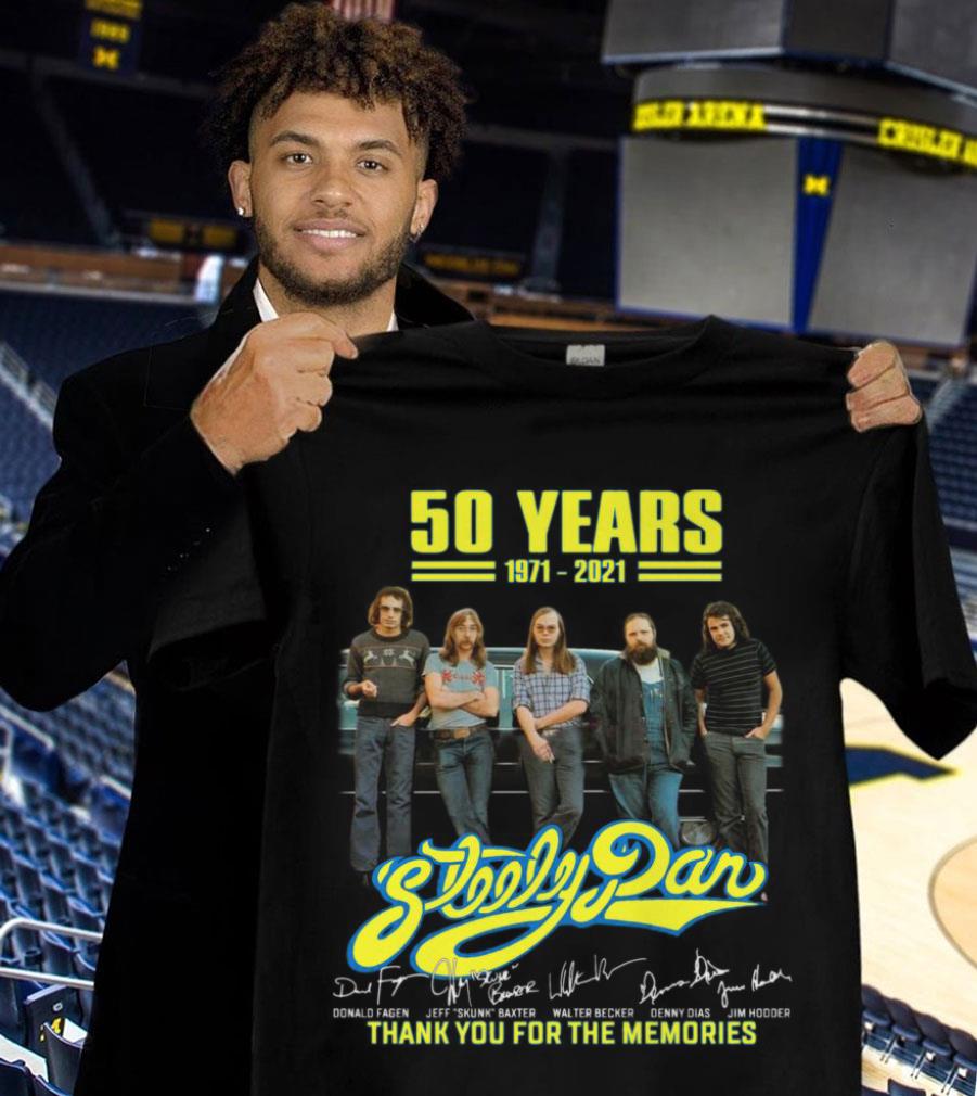 Steely Dan 50 years 1971-2021 signatures thank you for the memories shirt Steely Dan 50 years 1971 2021 signatures thank you for the memories shirt 1 - Steely Dan 50 years 1971-2021 signatures thank you for the memories shirt