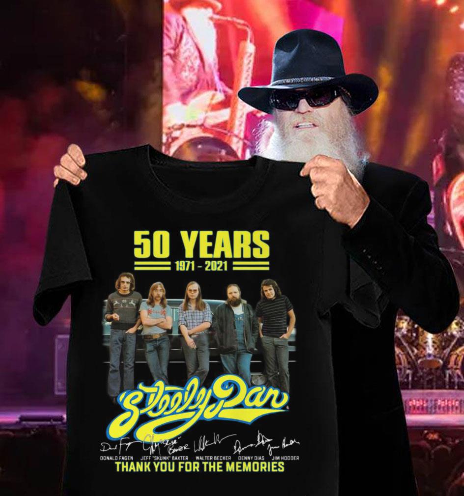 Steely Dan 50 years 1971-2021 signatures thank you for the memories shirt Steely Dan 50 years 1971 2021 signatures thank you for the memories shirt 3 - Steely Dan 50 years 1971-2021 signatures thank you for the memories shirt