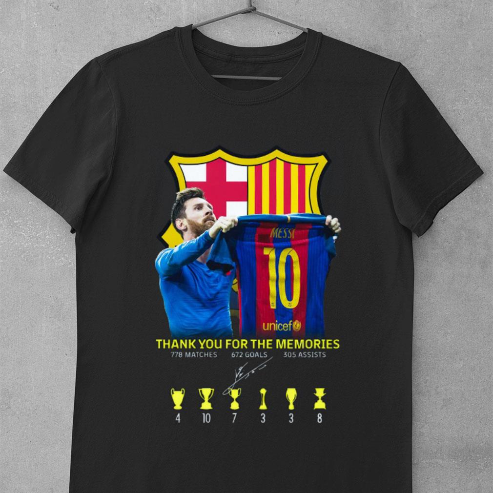 Awesome Thank You G.O.A.T. Lionel Messi Barcelona Achievements Shirt