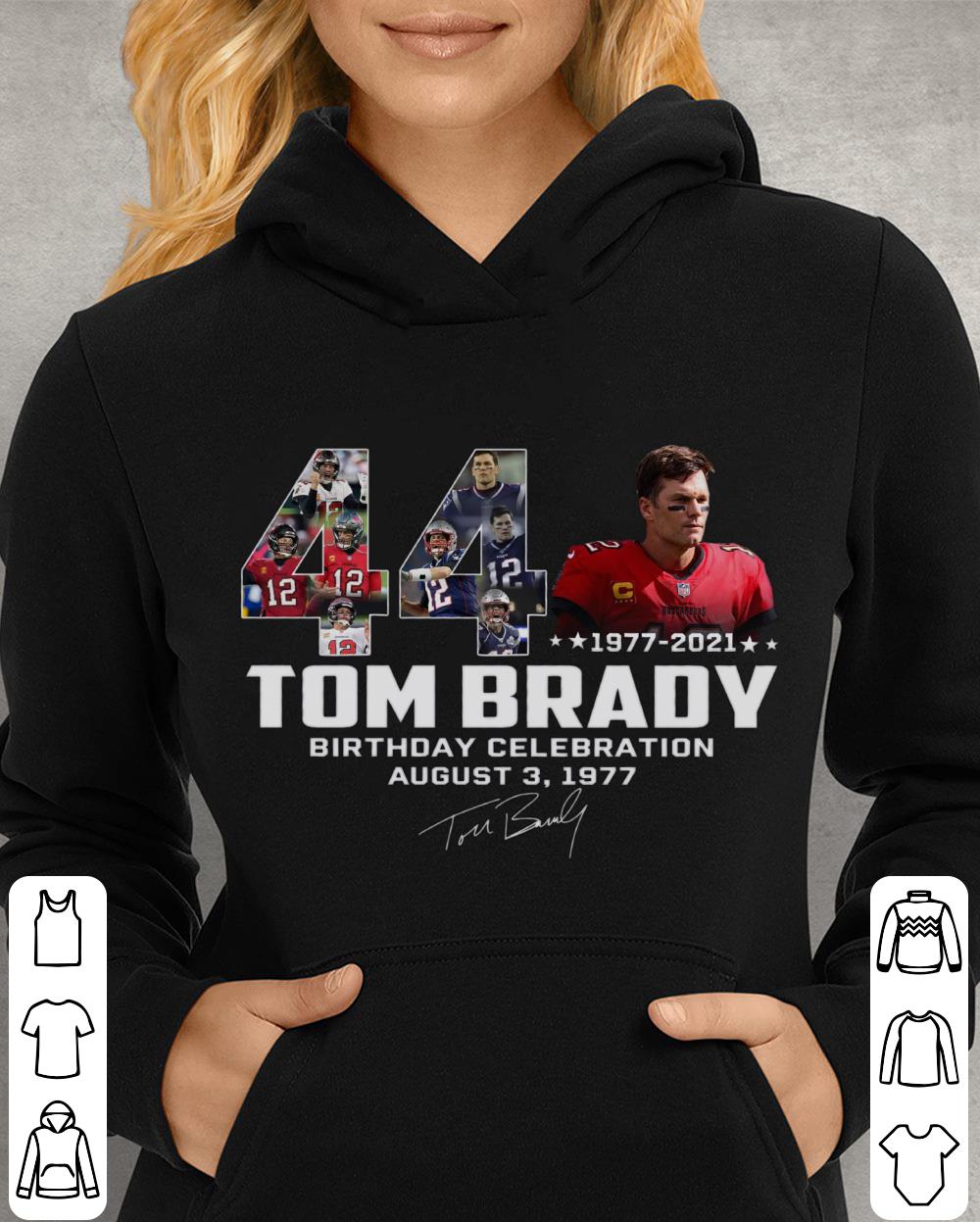 Funny Tom Brady 44 Years 1977-2021 Birthday Celebration August 3 1977 Signature Tampa Bay Buccaneers Shirt Tom Brady 44 Years 1977 2021 Birthday Celebration August 3 1977 Signature Tampa Bay Buccaneers Shirt 4 - Funny Tom Brady 44 Years 1977-2021 Birthday Celebration August 3 1977 Signature Tampa Bay Buccaneers Shirt