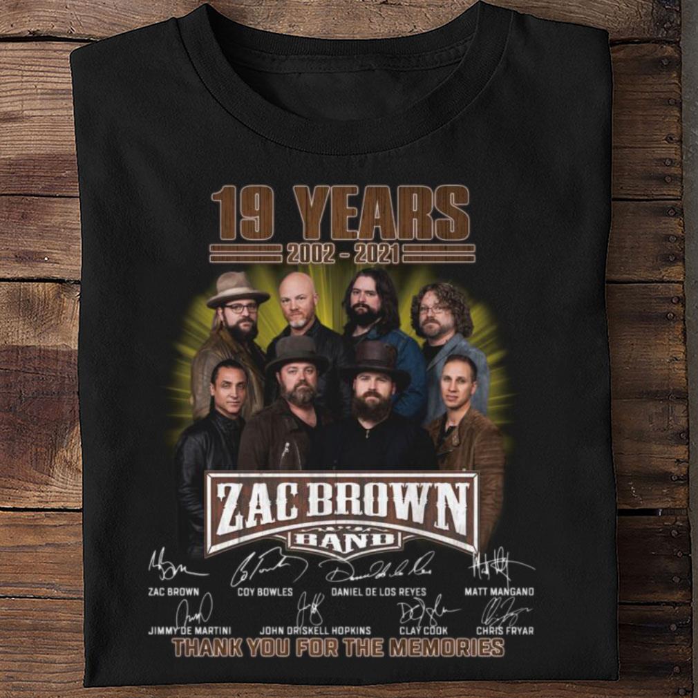 Hot Zac Brown Band 19 years 2002-2021 signatures thank you for the memories shirt Zac Brown Band 19 years 2002 2021 signatures thank you for the memories shirt 2 - Hot Zac Brown Band 19 years 2002-2021 signatures thank you for the memories shirt
