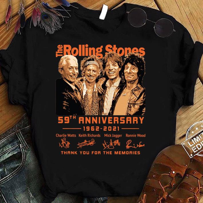 Best 2021 The Rolling Stones Band 59th Anniversary RIP Charlie Watts Signatures shirt