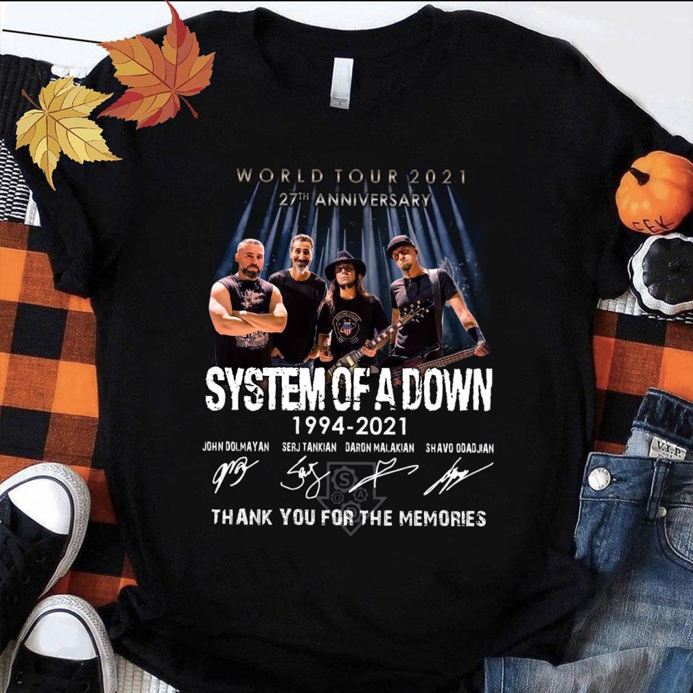 Hot 27th anniversary System Of A Down 1994-2021 World Tour 2021 thank you for the memories signatures shirt, John Dolmayan, Serj Tankian, Daron Malakian, Shavo Odadjian 27th anniversary System Of A Down 1994 2021 World Tour 2021 thank you for the memories signatures shirt John Dolmayan Serj Tankian Daron Malakian Shavo Odadjian 1 - Hot 27th anniversary System Of A Down 1994-2021 World Tour 2021 thank you for the memories signatures shirt, John Dolmayan, Serj Tankian, Daron Malakian, Shavo Odadjian