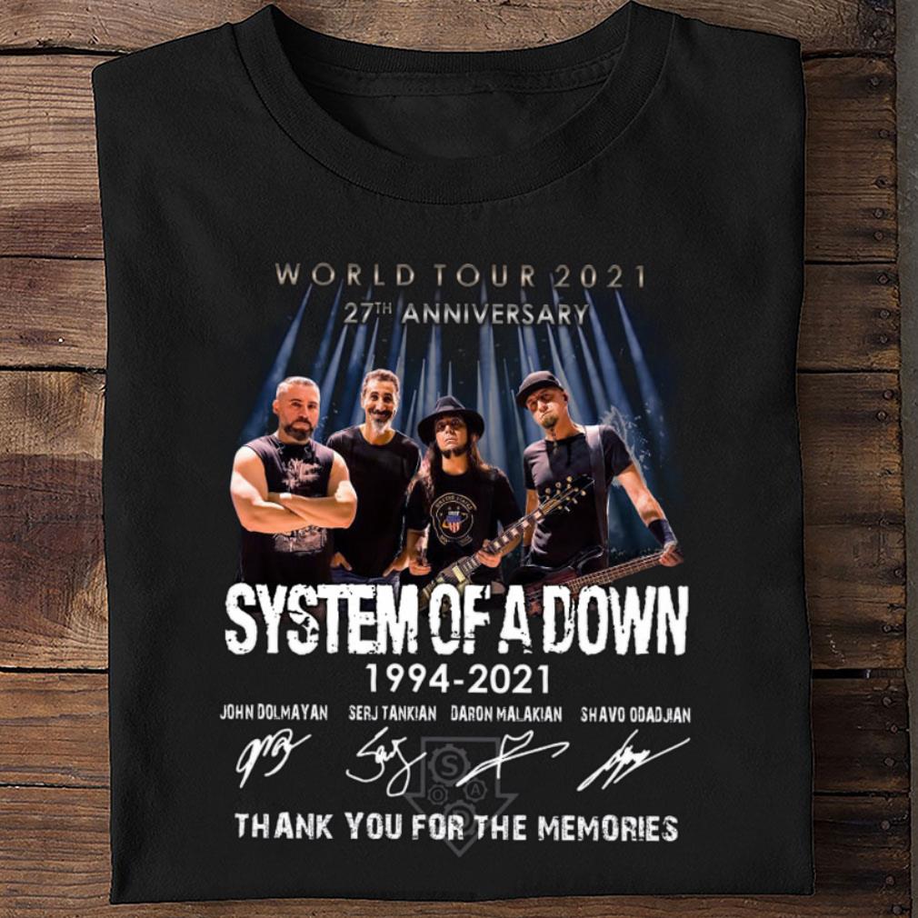 Hot 27th anniversary System Of A Down 1994-2021 World Tour 2021 thank you for the memories signatures shirt, John Dolmayan, Serj Tankian, Daron Malakian, Shavo Odadjian 27th anniversary System Of A Down 1994 2021 World Tour 2021 thank you for the memories signatures shirt John Dolmayan Serj Tankian Daron Malakian Shavo Odadjian 2 - Hot 27th anniversary System Of A Down 1994-2021 World Tour 2021 thank you for the memories signatures shirt, John Dolmayan, Serj Tankian, Daron Malakian, Shavo Odadjian