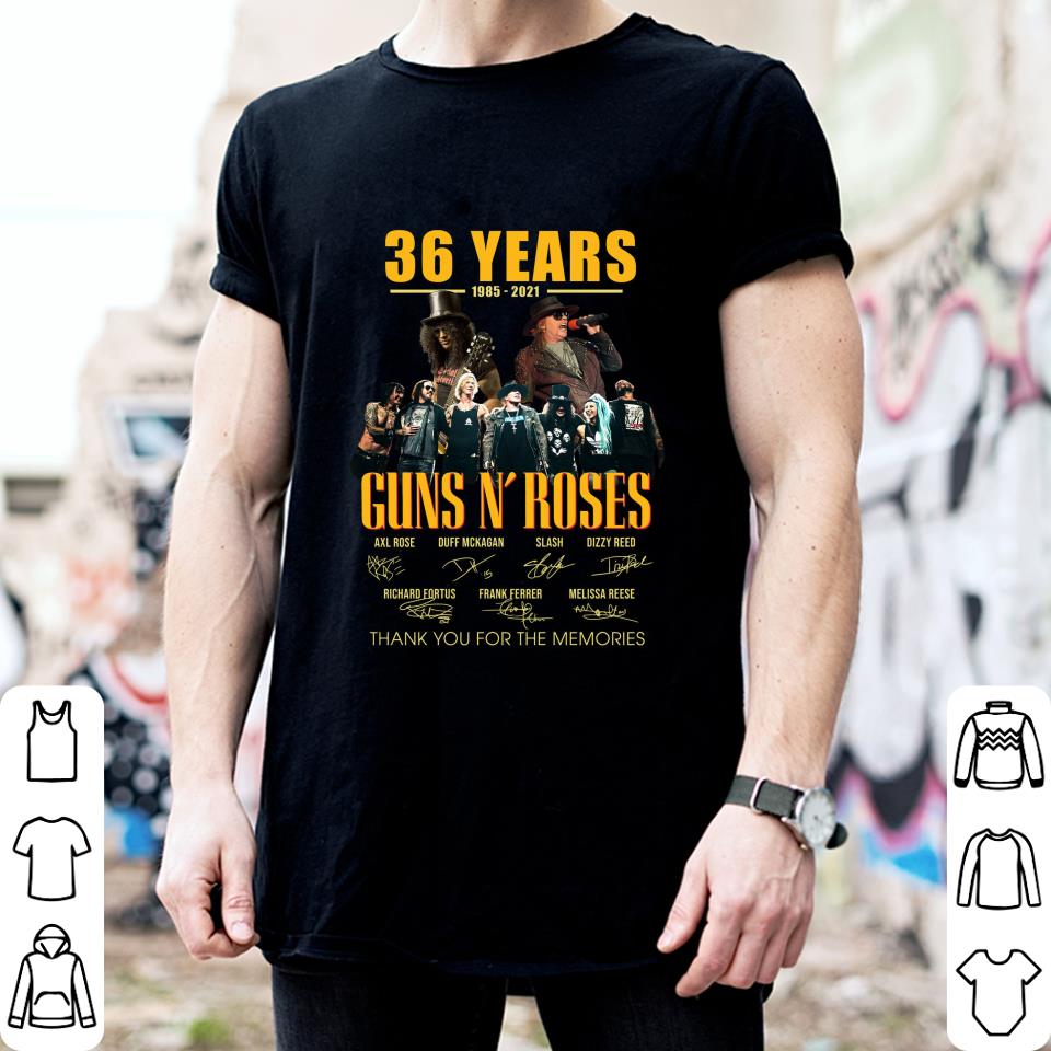 Funny 36 Years Guns N Roses Thank You For The Memories Axl Rose Slash Signatures Shirt 36 Years Guns N Roses Thank You For The Memories Axl Rose Slash Signatures Shirt 2 - Funny 36 Years Guns N Roses Thank You For The Memories Axl Rose Slash Signatures Shirt