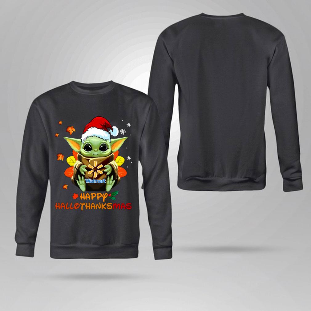 Awesome Baby Yoda Mashup Waltmart Happy HalloThanksMas Shirt, Halloween, Thanksgiving, Christmas Baby Yoda Mashup Waltmart Happy HalloThanksMas Shirt Halloween Thanksgiving Christmas 4 - Awesome Baby Yoda Mashup Waltmart Happy HalloThanksMas Shirt, Halloween, Thanksgiving, Christmas