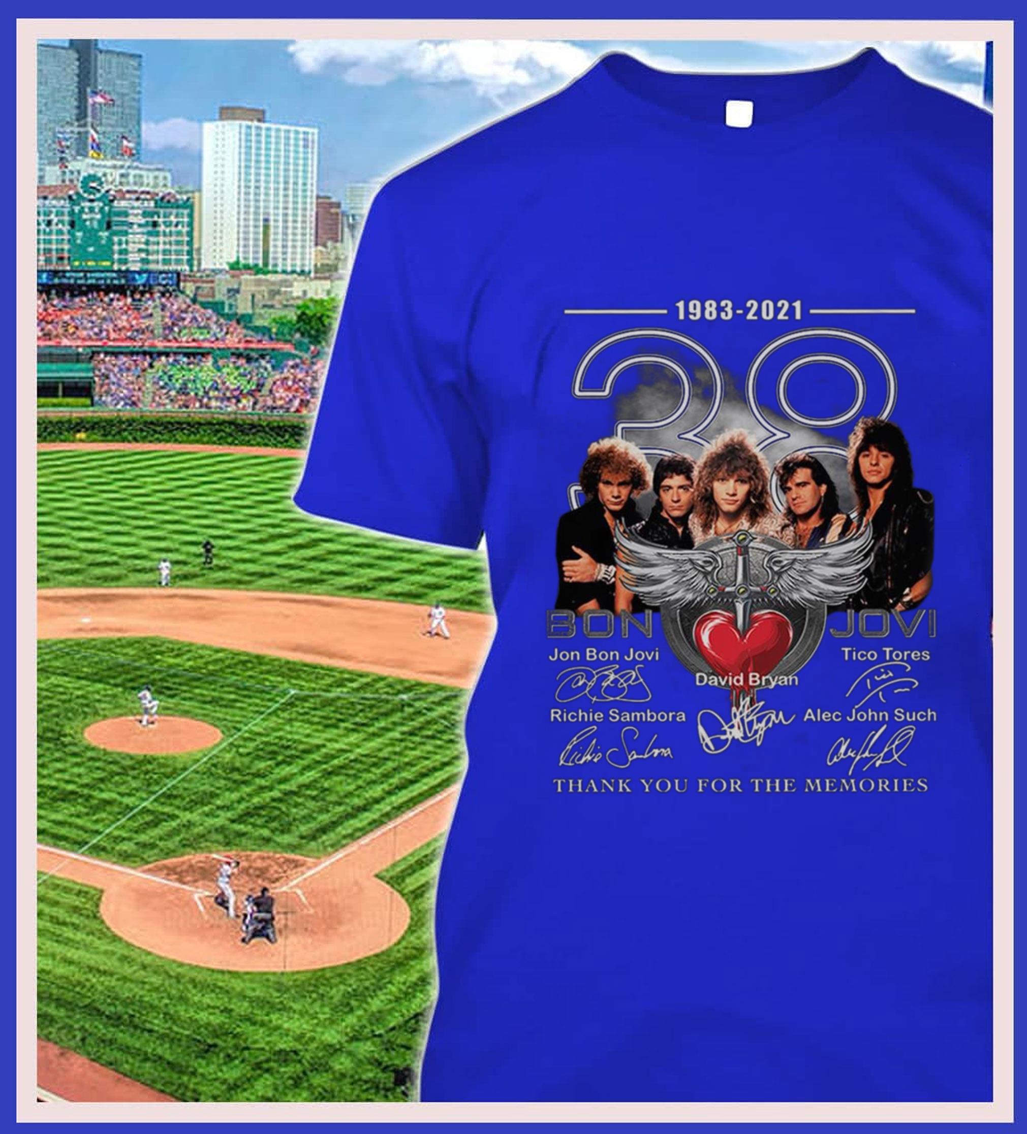 Hot Bon Jovi band member 38 years 1983-2021 thank you for the memories signatures shirt Bon Jovi band member 38 years 1983 2021 thank you for the memories signatures shirt 2 - Hot Bon Jovi band member 38 years 1983-2021 thank you for the memories signatures shirt