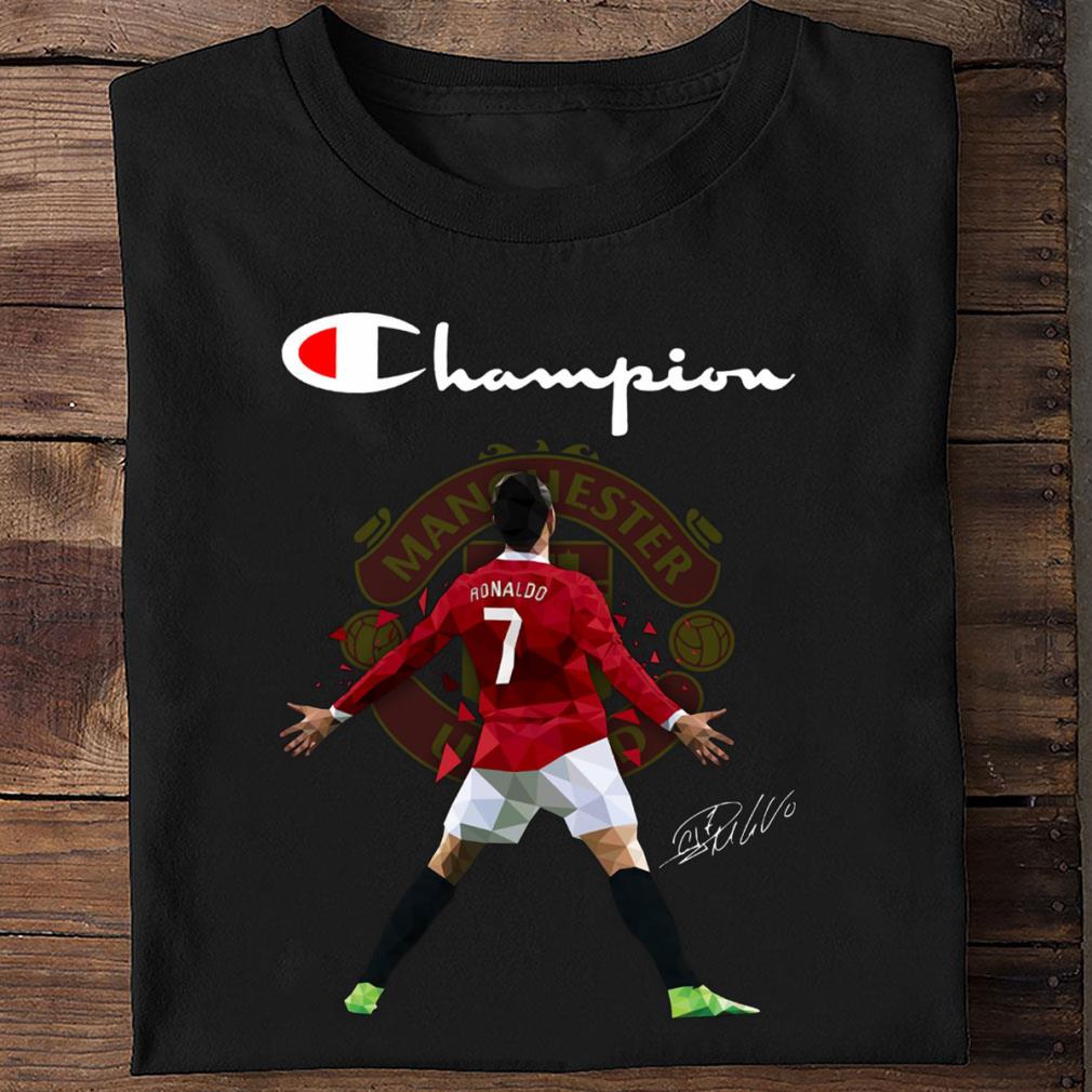 Hot Champion Cristiano Ronaldo Manchester United Signature Shirt Champion Cristiano Ronaldo Manchester United Signature Shirt 2 - Hot Champion Cristiano Ronaldo Manchester United Signature Shirt