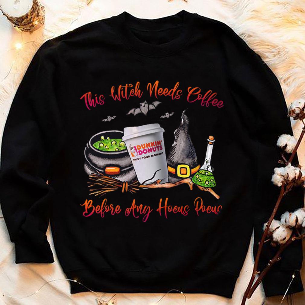 Funny Dunkin Donuts Halloween This Witch Needs Coffee Before Any Hocus Pocus Shirt Dunkin Donuts Halloween This Witch Needs Coffee Before Any Hocus Pocus Shirt 4 - Funny Dunkin Donuts Halloween This Witch Needs Coffee Before Any Hocus Pocus Shirt