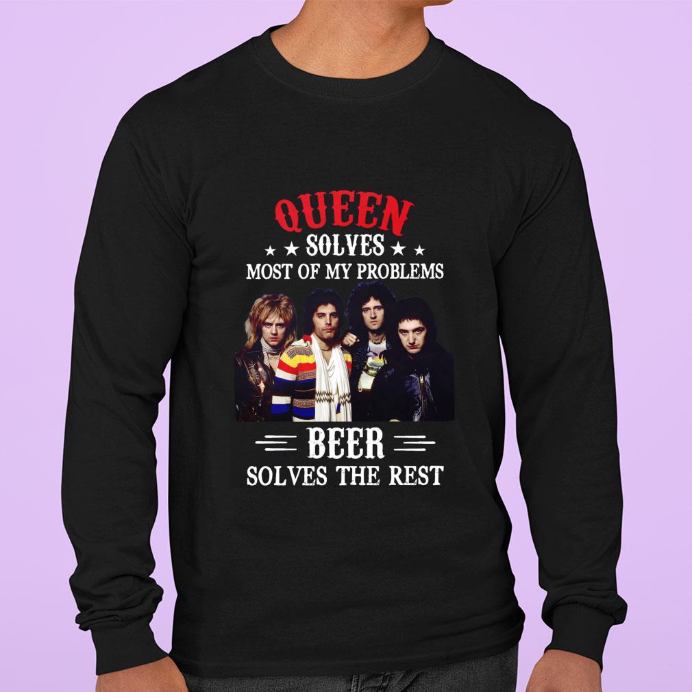 Awesome Freddie Mercury Queen solves most of my problems beer solves the rest shirt Freddie Mercury Queen solves most of my problems beer solves the rest shirt 3 - Awesome Freddie Mercury Queen solves most of my problems beer solves the rest shirt