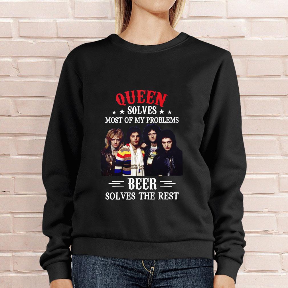 Awesome Freddie Mercury Queen solves most of my problems beer solves the rest shirt Freddie Mercury Queen solves most of my problems beer solves the rest shirt 4 - Awesome Freddie Mercury Queen solves most of my problems beer solves the rest shirt