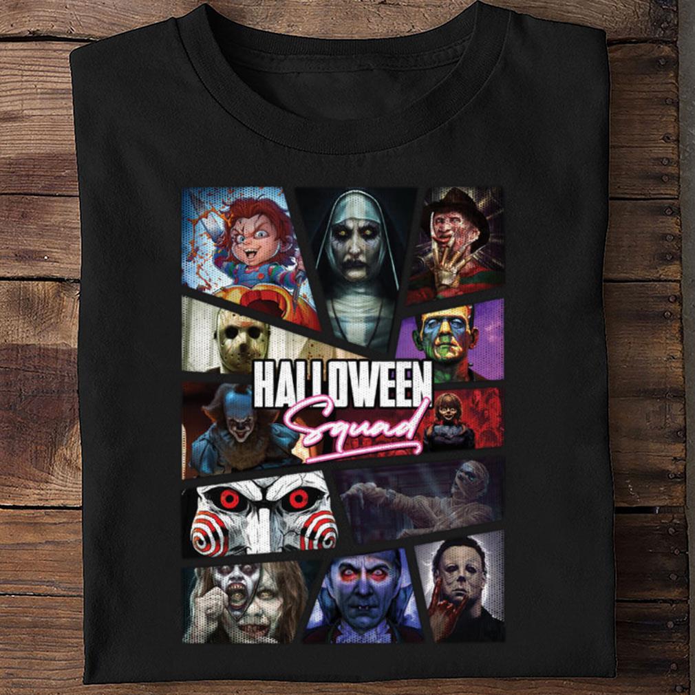 Awesome Halloween Squad Horror Movies Characters Shirt Halloween Squad Horror Movies Characters Shirt 2 - Awesome Halloween Squad Horror Movies Characters Shirt