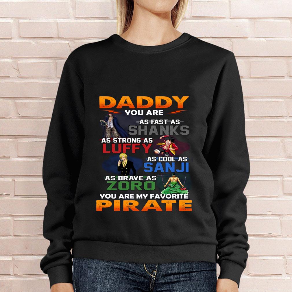 Awesome One Piece daddy you are as fast as Shanks Strong Luffy Cool Sanji Brave Zoro You Are My Favorite Pirate Father's Day Shirt One Piece daddy you are as fast as Shanks Strong Luffy Cool Sanji Brave Zoro You Are My Favorite Pirate Father s Day Shirt 4 - Awesome One Piece daddy you are as fast as Shanks Strong Luffy Cool Sanji Brave Zoro You Are My Favorite Pirate Father's Day Shirt