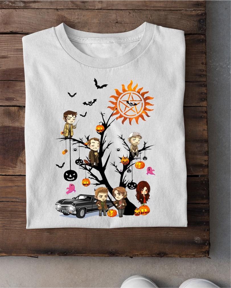 Official Supernatural Characters Boo Ghost Pumpkin Halloween Tree Shirt Supernatural Characters Boo Ghost Pumpkin Halloween Tree Shirt 2 - Official Supernatural Characters Boo Ghost Pumpkin Halloween Tree Shirt