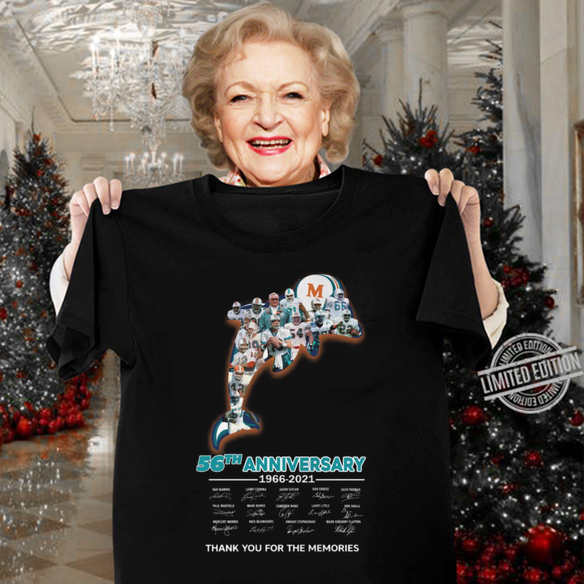 Best Team Miami Dolphins 56th anniversary 1966-2021 thank you for the memories signatures shirt Team Miami Dolphins 56th anniversary 1966 2021 thank you for the memories signatures shirt 3 - Best Team Miami Dolphins 56th anniversary 1966-2021 thank you for the memories signatures shirt