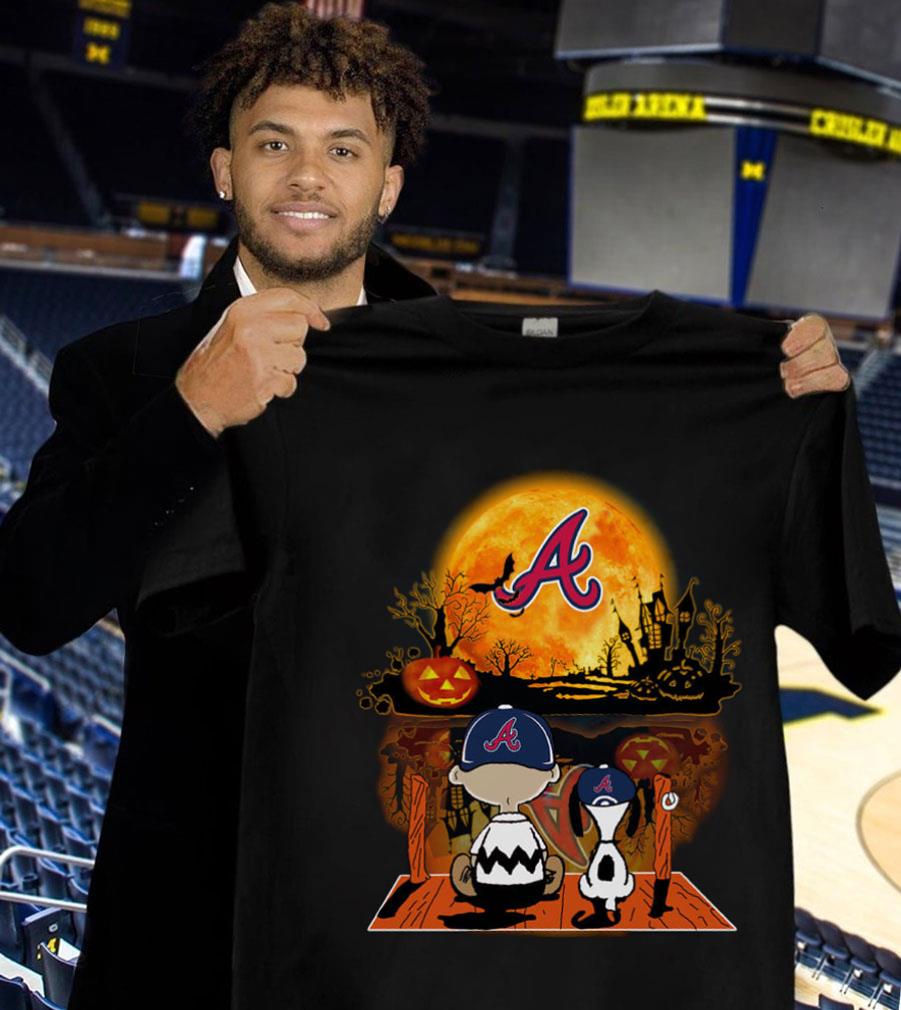 Awesome The Peanuts Charlie Brown Snoopy Atlanta Braves Halloween Shirt