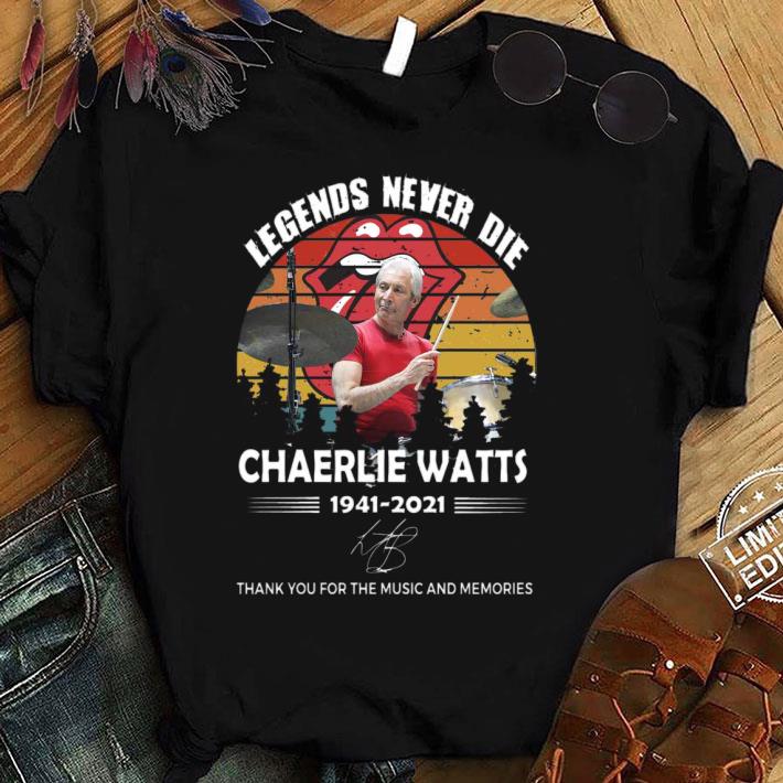 Funny Vintage Sunset Legends Never Die Charlie Watts 1941-2021 signature thank you for the music and memories shirt Vintage Sunset Legends Never Die Charlie Watts 1941 2021 signature thank you for the music and memories shirt 1 - Funny Vintage Sunset Legends Never Die Charlie Watts 1941-2021 signature thank you for the music and memories shirt