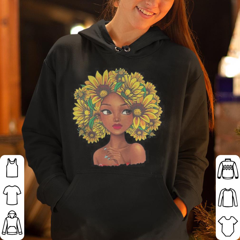 Black girl with sunflowers natural hair shirt 4 - Black girl with sunflowers natural hair shirt